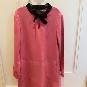 Emporio Armani pink dress with black underlay